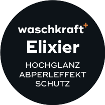 waschkraft+ Elixier: Hochglanz. Abperleffekt. Schutz.